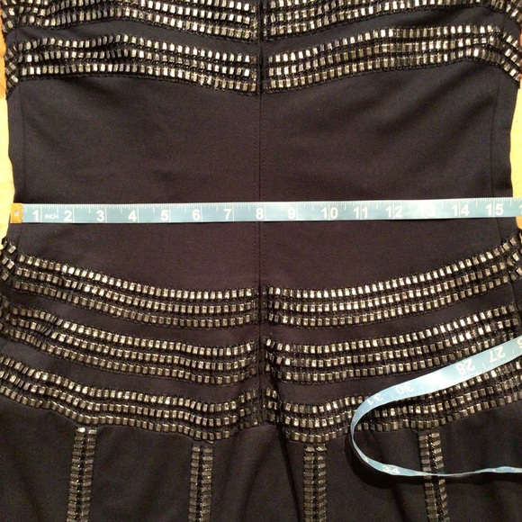 Tadashi Shoji boat neck silver threaded gown - Picture 11 of 14